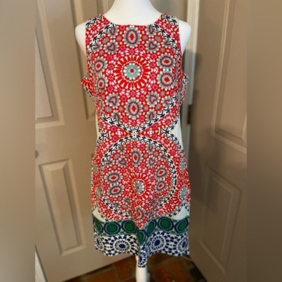 London Times Multicolored Kaleidoscope Dress - Picture 1 of 9